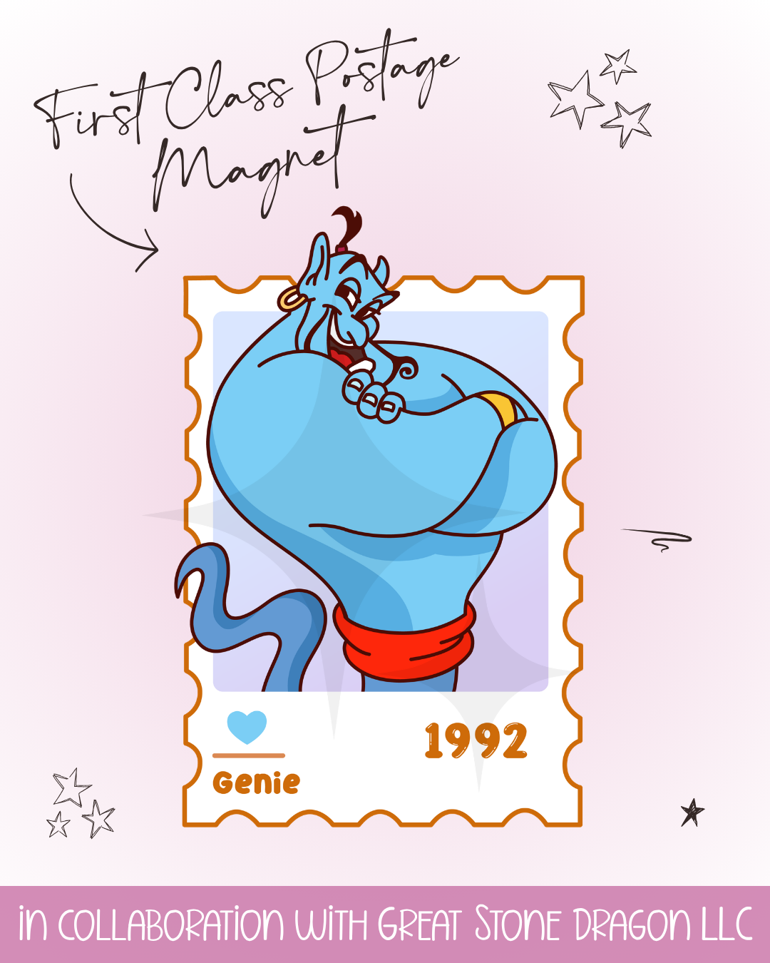 First Class Postage Magnet - Genie