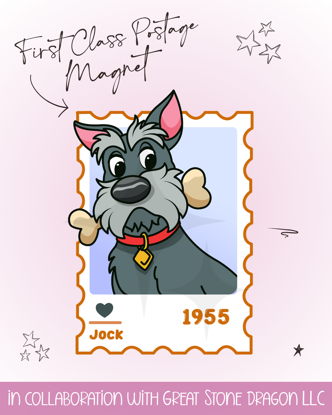 First Class Postage Magnet - Jack