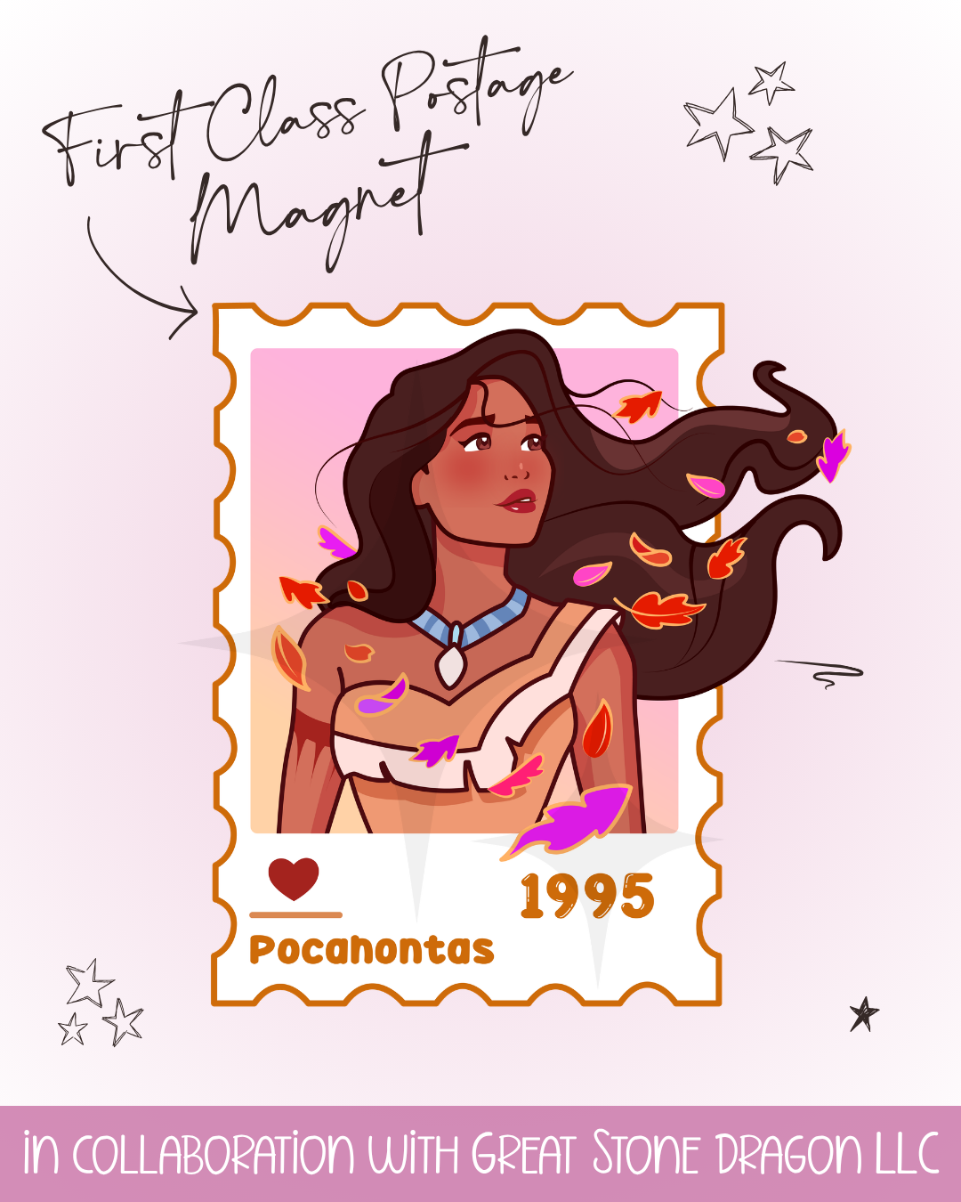 First Class Postage Magnet - Pocahontas