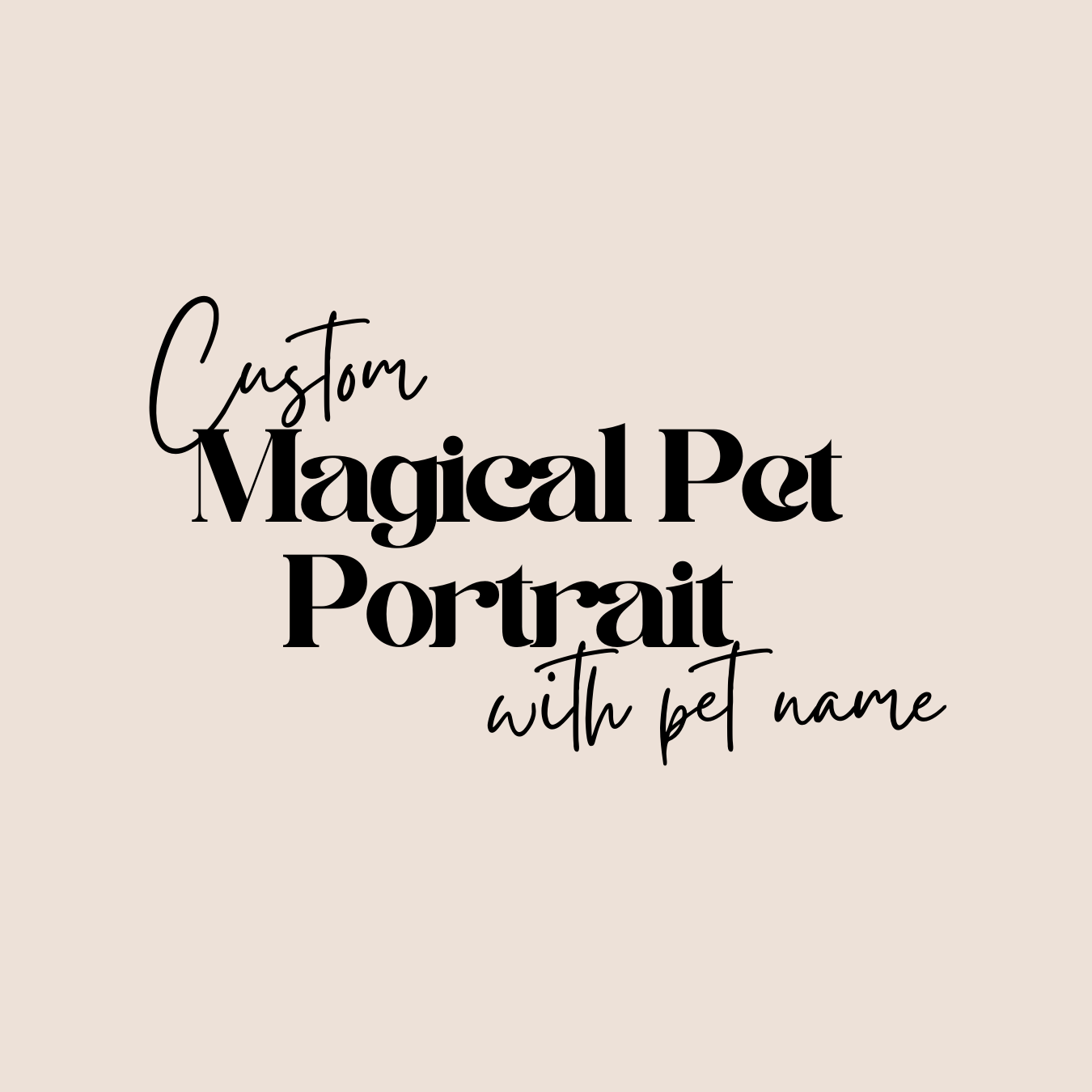 Custom Magical Pet Portrait (with pet name)