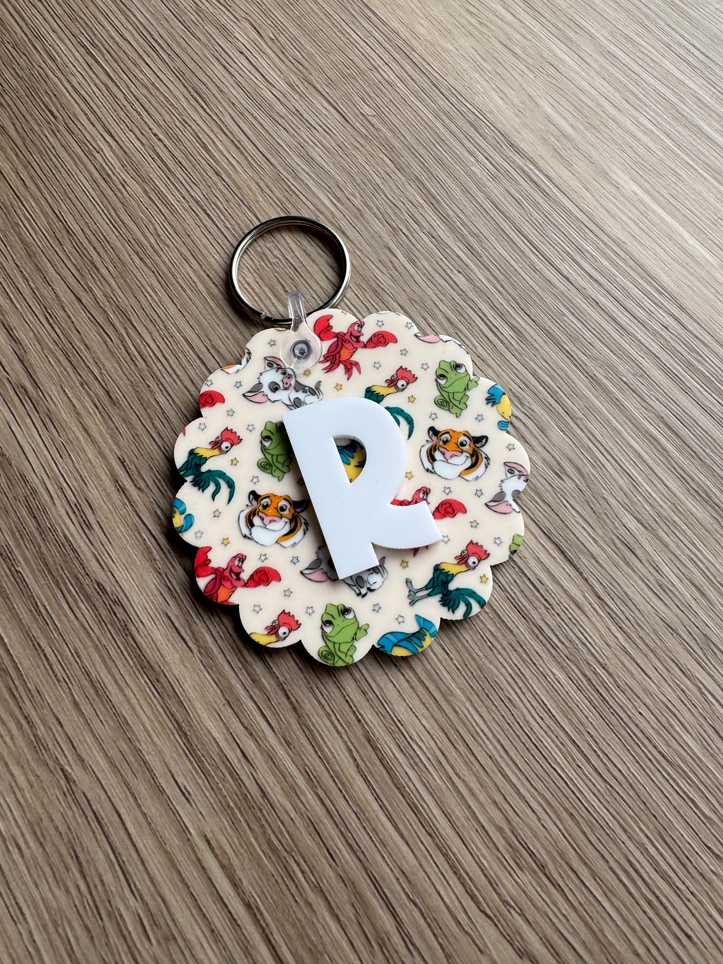 Sidekicks Scalloped Initial Keychain