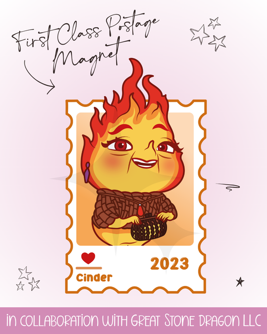 First Class Postage Magnet - Cinder