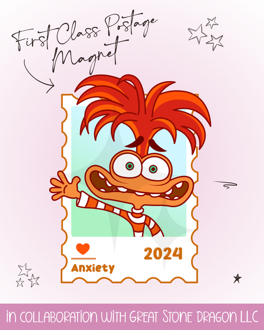 First Class Postage Magnet - Anxiety