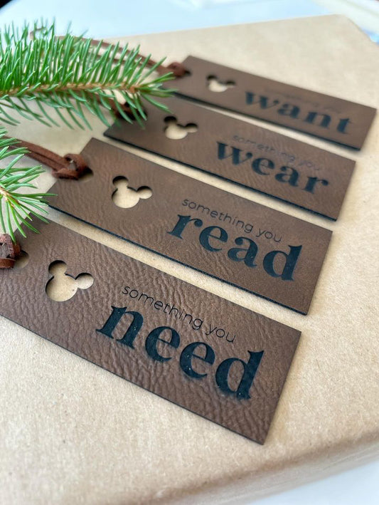 Something You Want, Wear, Need, Read Gift Tag Set