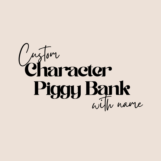 Custom Character Piggy Bank (with name)