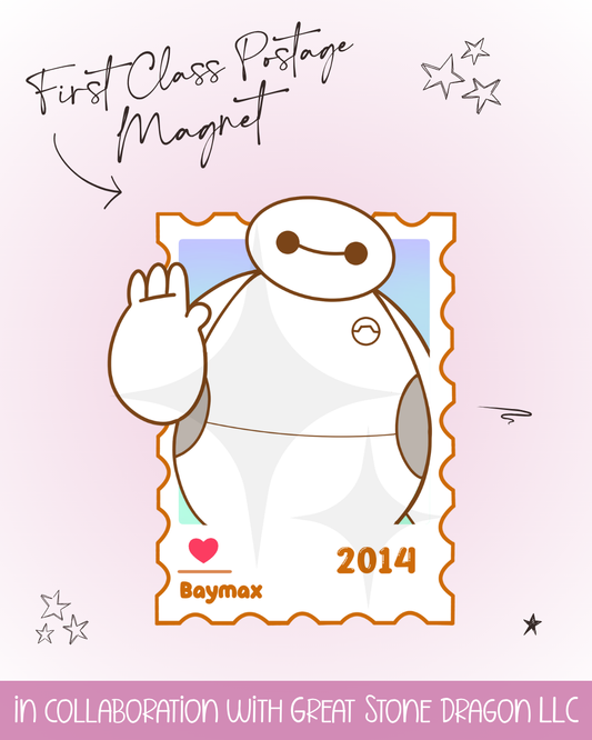 First Class Postage Magnet - Baymax