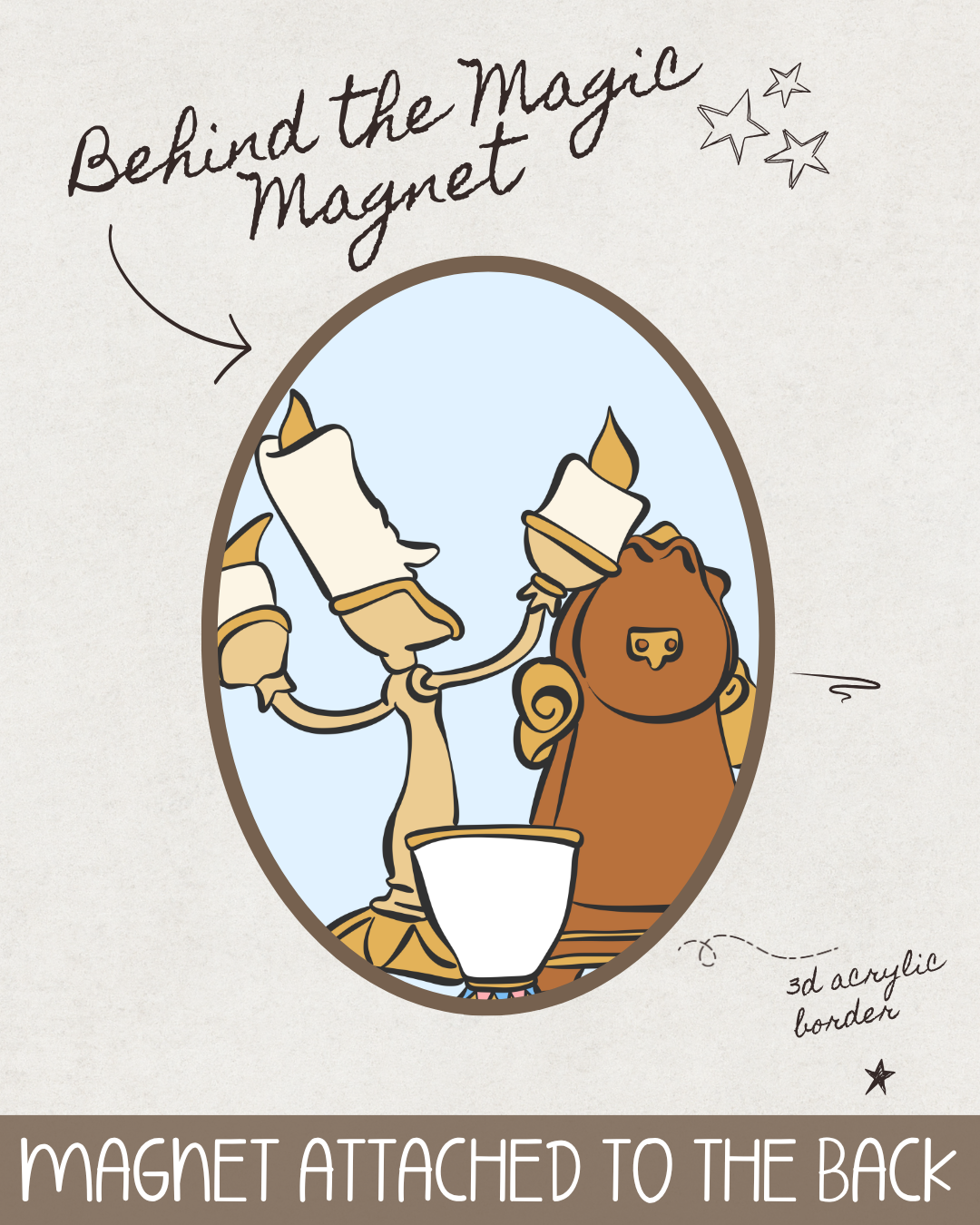 Behind the Magic Magnet - Lumiere, Cogsworth & Chip