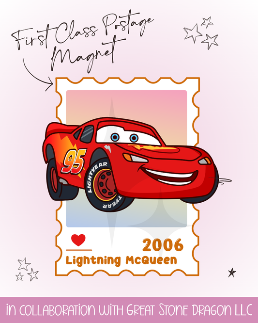 First Class Postage Magnet - Lightning McQueen