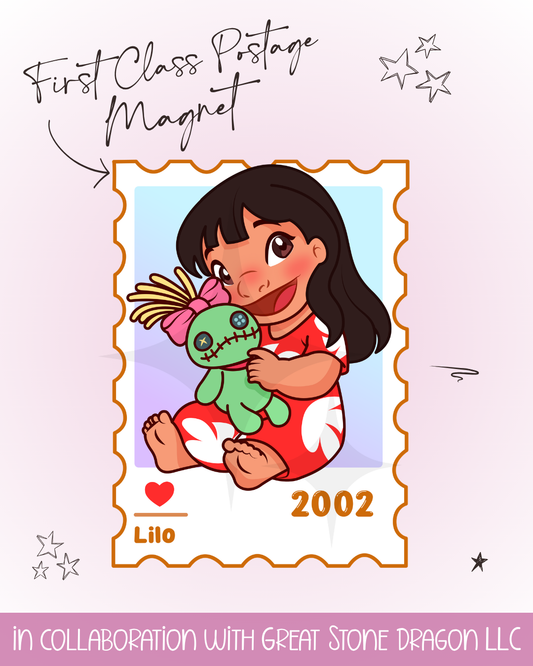 First Class Postage Magnet - Lilo