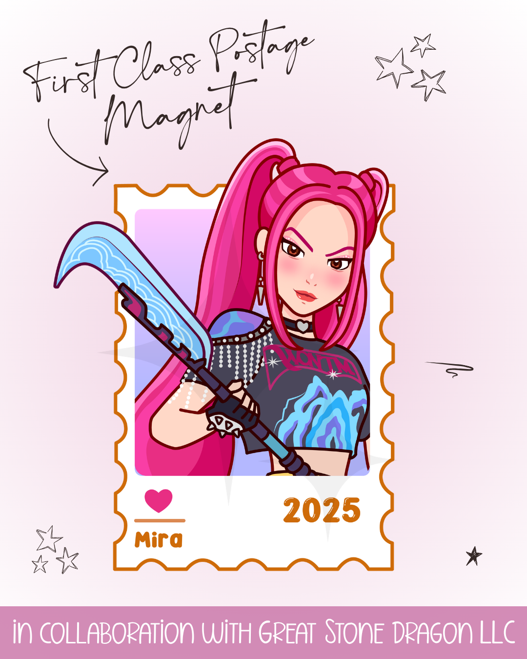 First Class Postage Magnet - Mira