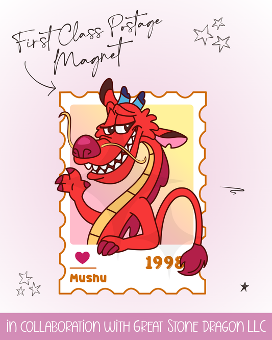 First Class Postage Magnet - Mushu