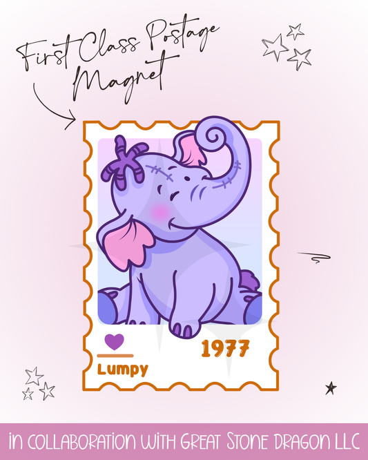 First Class Postage Magnet - Lumpy
