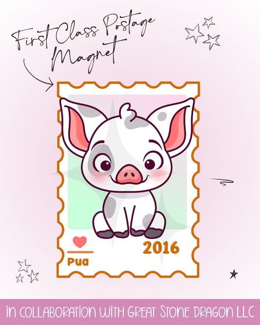 First Class Postage Magnet - Pua