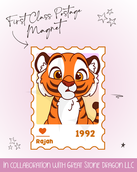 First Class Postage Magnet - Rajah