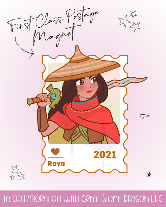 First Class Postage Magnet - Raya