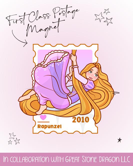 First Class Postage Magnet - Rapunzel