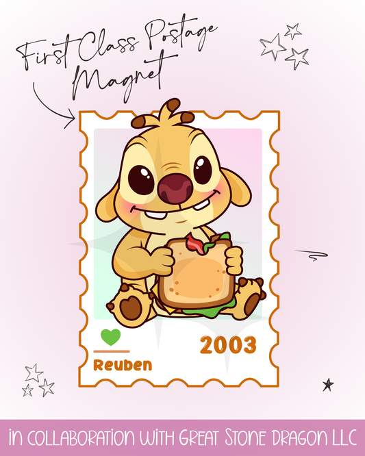 First Class Postage Magnet - Reuben