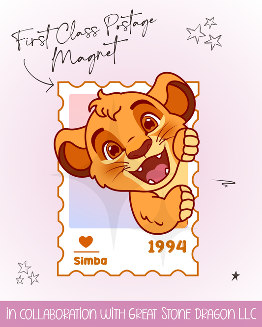 First Class Postage Magnet - Simba