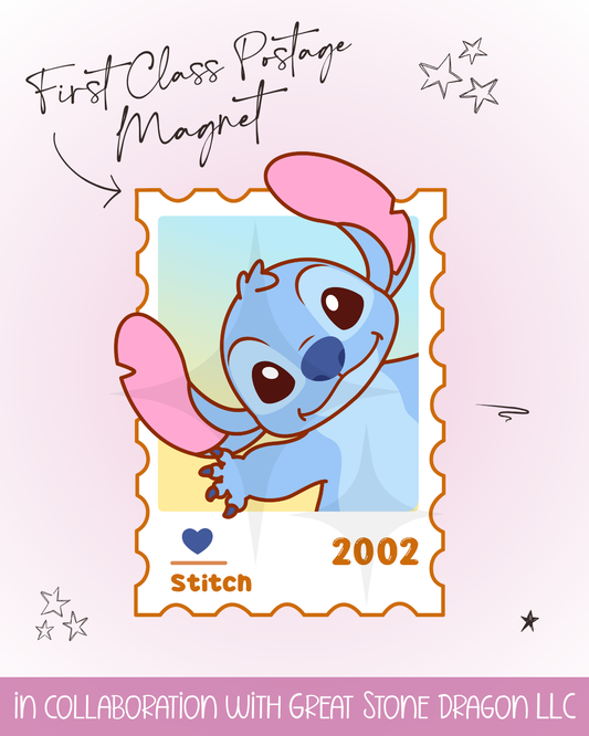First Class Postage Magnet - Stitch
