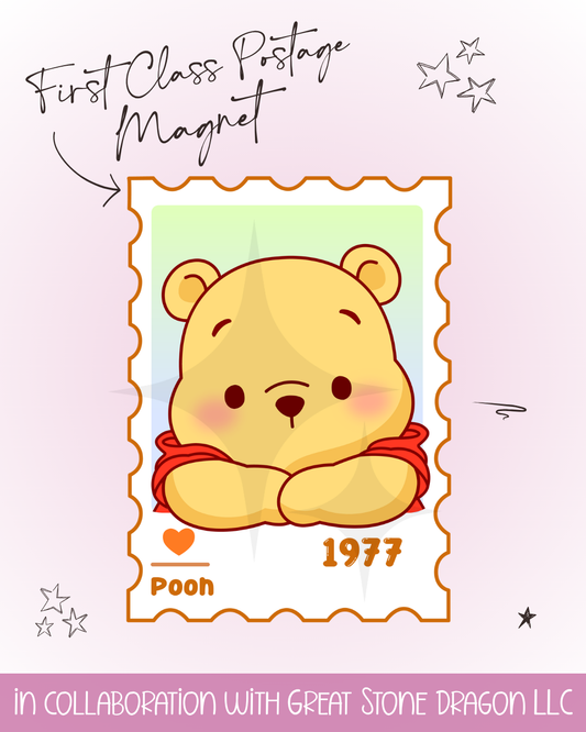 First Class Postage Magnet - Pooh