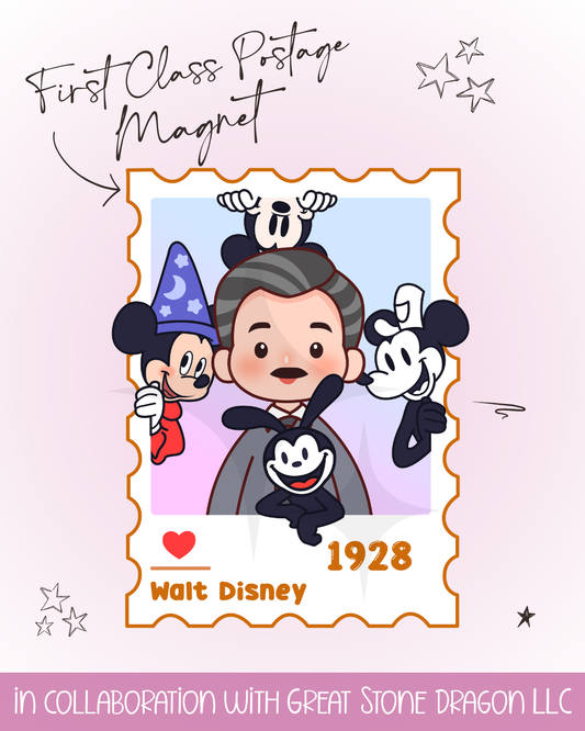 First Class Postage Magnet - Walt Disney