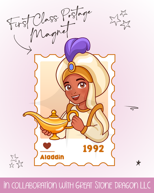 First Class Postage Magnet - Aladdin