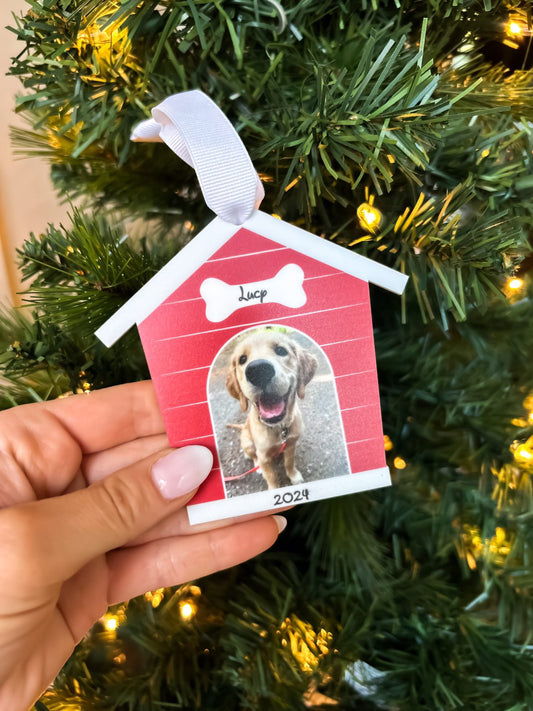 Dog House Photo Ornament