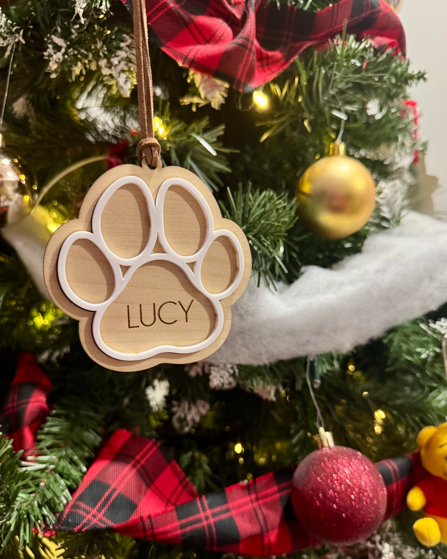 Dog Paw Print Ornament