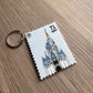 World Stamp Keychain