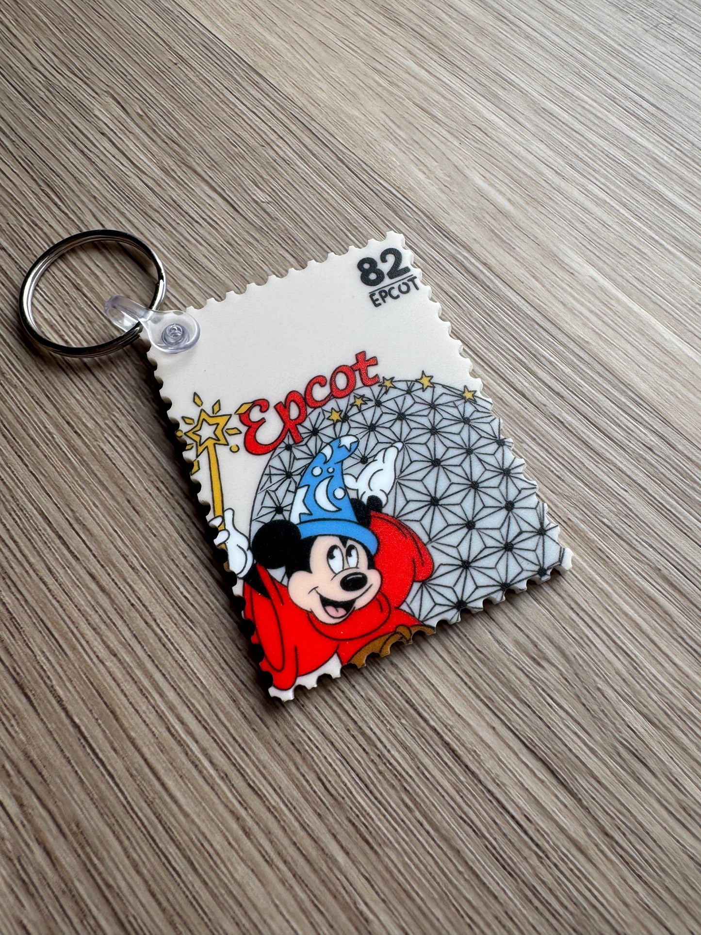 Epcot Stamp Keychain
