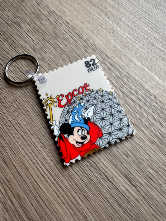 Epcot Stamp Keychain