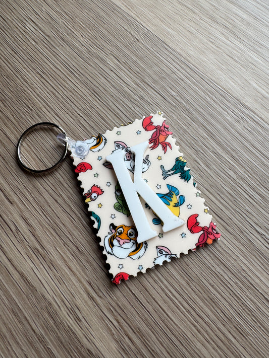 Sidekicks Stamp Initial Keychain