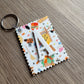 Pooh Stamp Initial Keychain