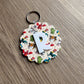 Sidekicks Scalloped Initial Keychain
