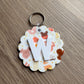 Snacks Scalloped Initial Keychain