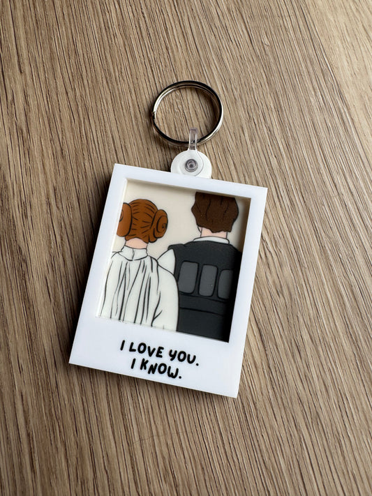 Portrait Keychain - Han & Leia