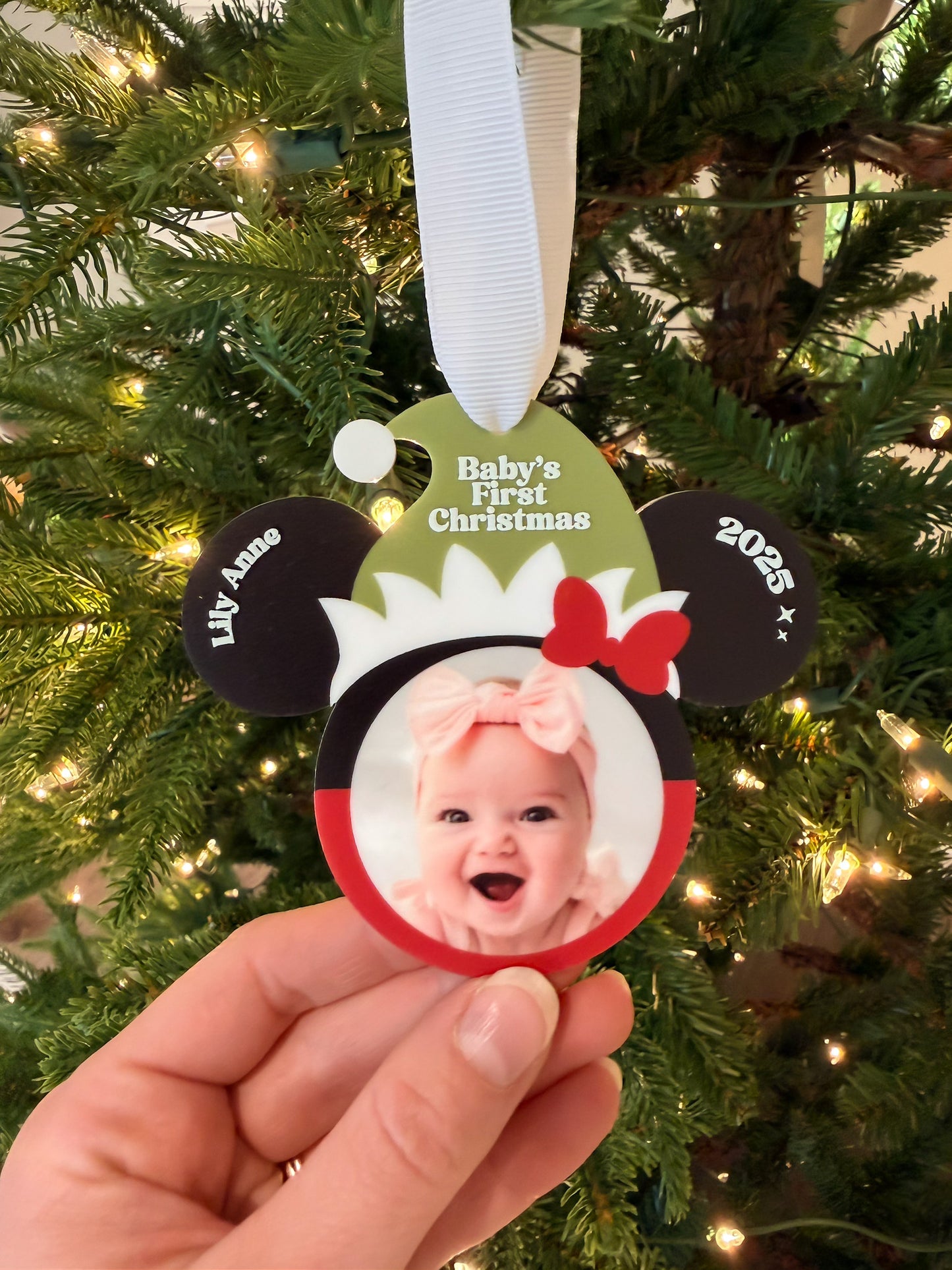 Girl Elf Photo Ornament