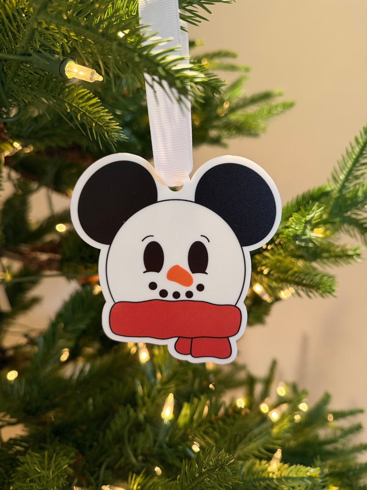 Mouse Snowman Ornament