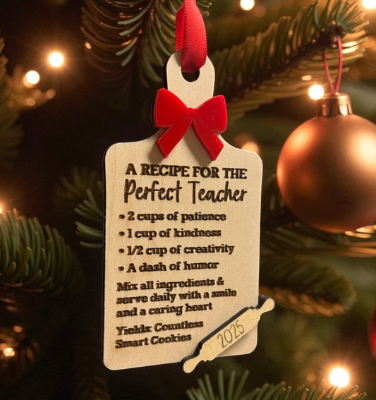 Teacher Recipe Ornament