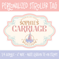Pink Personalized Stroller Tag