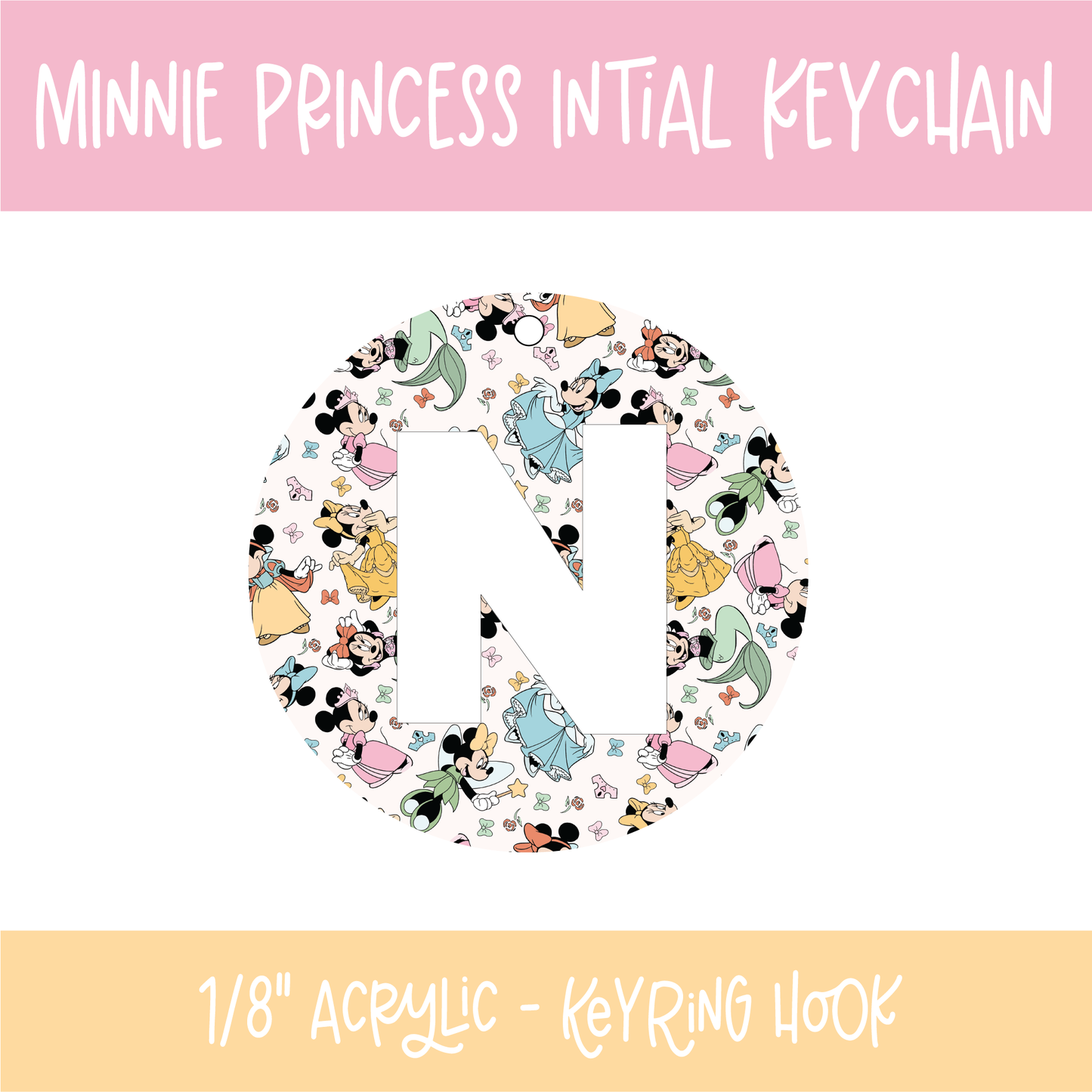 Minnie Princess Keychain
